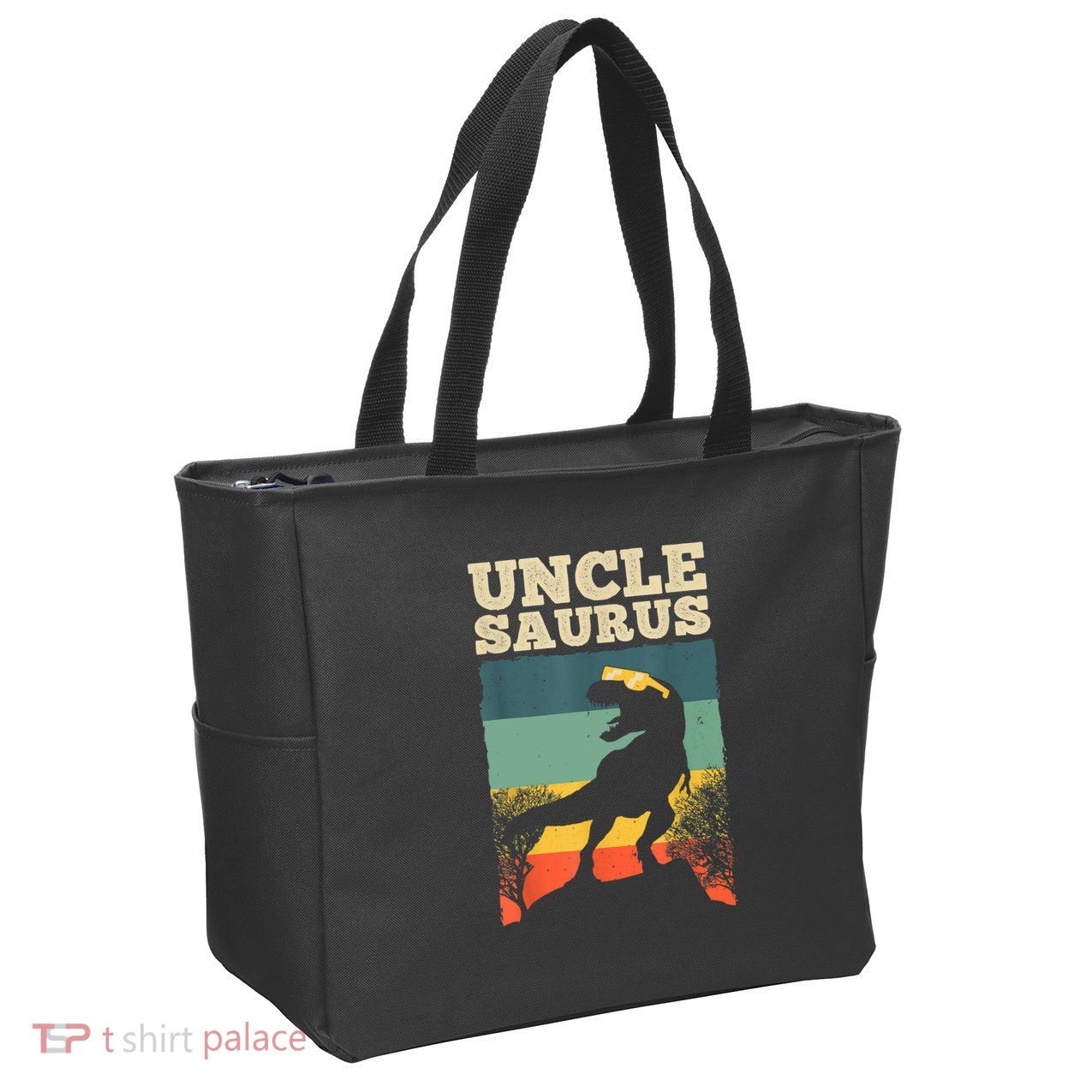 Cool Uncle Design For Uncle Men Family Great Uncle Dinosaur Zip Tote Bag