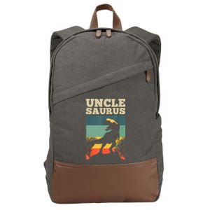 Cool Uncle Design For Uncle Men Family Great Uncle Dinosaur Cotton Canvas Backpack