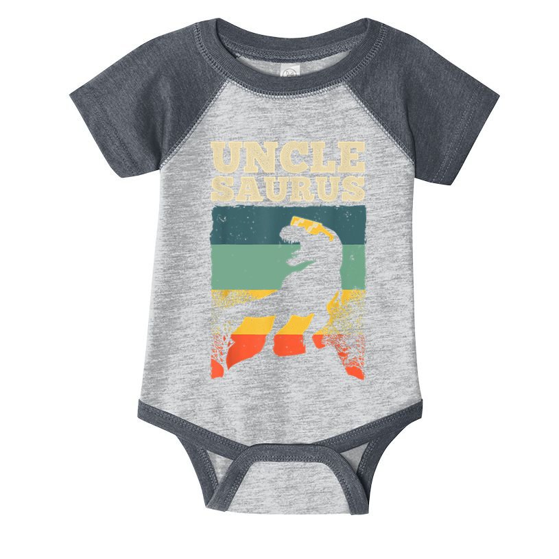 Cool Uncle Design For Uncle Men Family Great Uncle Dinosaur Infant Baby Jersey Bodysuit