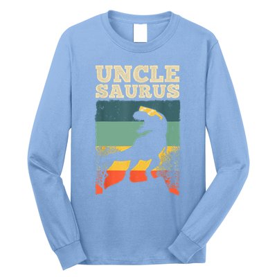 Cool Uncle Design For Uncle Men Family Great Uncle Dinosaur Long Sleeve Shirt