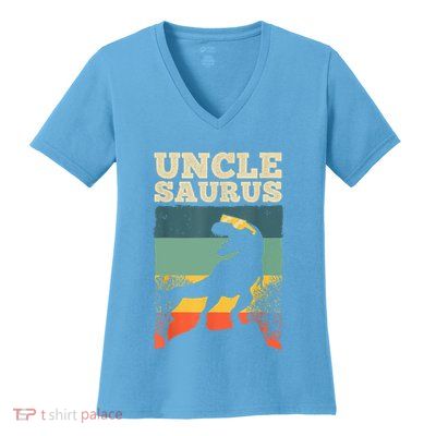 Cool Uncle Design For Uncle Men Family Great Uncle Dinosaur Women's V-Neck T-Shirt