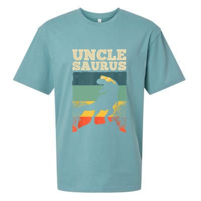 Cool Uncle Design For Uncle Men Family Great Uncle Dinosaur Sueded Cloud Jersey T-Shirt