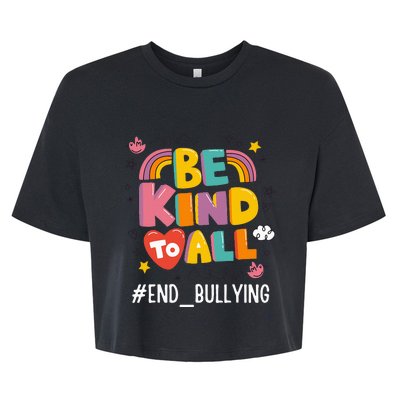 Cute Unity Day Be Kind To All for Teachers Bella+Canvas Jersey Crop Tee