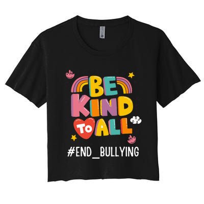 Cute Unity Day Be Kind To All for Teachers Women's Crop Top Tee