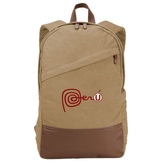 Club U.N.I.V.E.R.S.I.T.A.R.I.O De Deportes Peru Futbol Soccer Cotton Canvas Backpack
