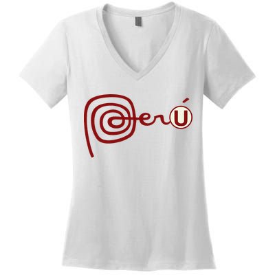 Club U.N.I.V.E.R.S.I.T.A.R.I.O De Deportes Peru Futbol Soccer Women's V-Neck T-Shirt