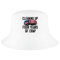 Cleaning Up Four Years Of Crap Funny Trump Garbage Truck Cool Comfort Performance Bucket Hat