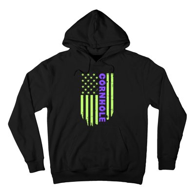 Cornhole Us Flag Hoodie