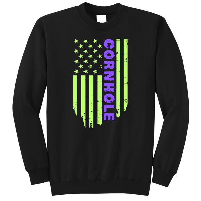 Cornhole Us Flag Sweatshirt