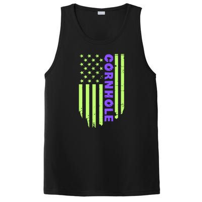 Cornhole Us Flag PosiCharge Competitor Tank