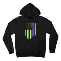 Cornhole Us Flag Tall Hoodie