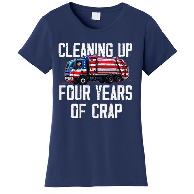 Cleaning Up Four Years Of Crap Funny Trump Garbage Women's T-Shirt