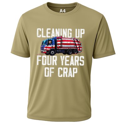 Cleaning Up Four Years Of Crap Funny Trump Garbage Performance Shirt