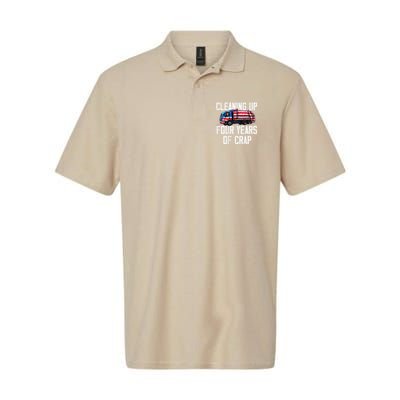 Cleaning Up Four Years Of Crap Funny Trump Garbage Polo