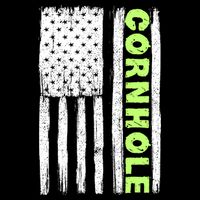 Cornhole Us Flag Button