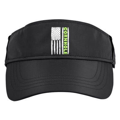 Cornhole Us Flag Adult Drive Performance Visor