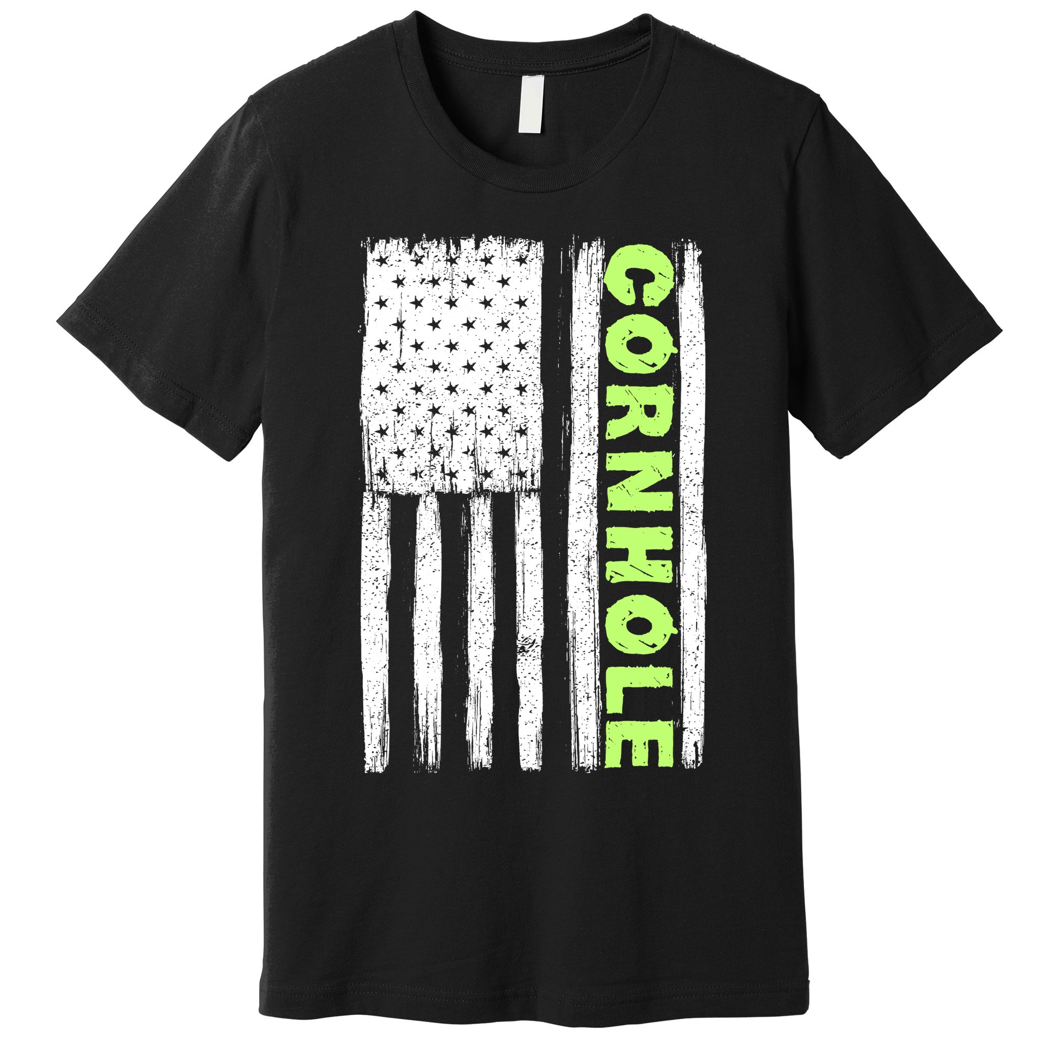 Cornhole Us Flag Premium T-Shirt