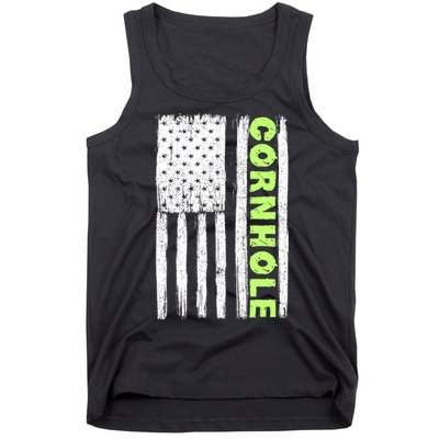 Cornhole Us Flag Tank Top