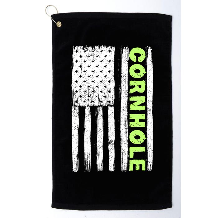 Cornhole Us Flag Golf Towel