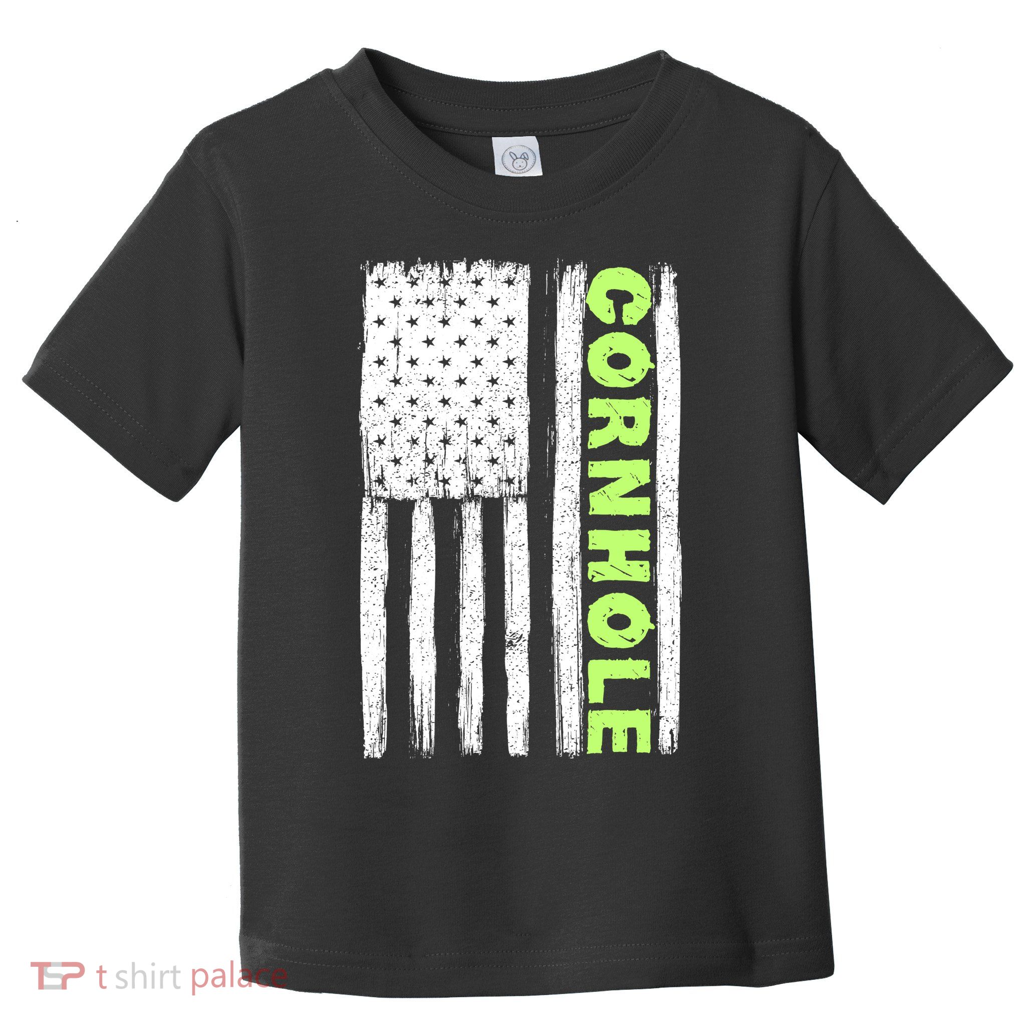 Cornhole Us Flag Toddler T-Shirt