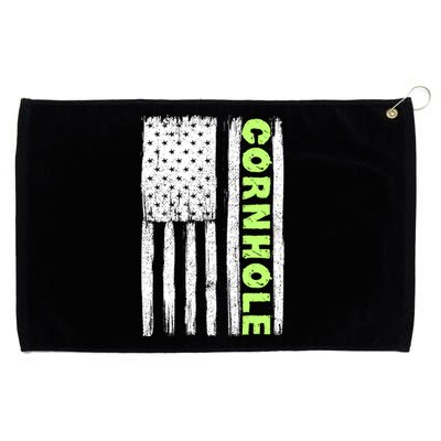 Cornhole Us Flag Grommeted Golf Towel