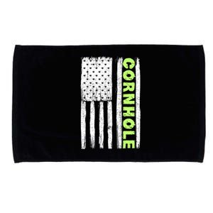 Cornhole Us Flag Microfiber Hand Towel