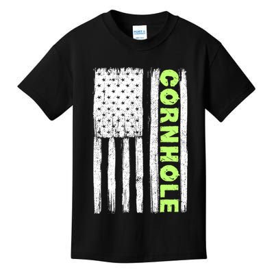 Cornhole Us Flag Kids T-Shirt