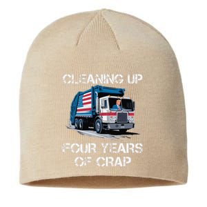 Cleaning Up Four Years Of Crap Funny Trump Garbage Sustainable Beanie