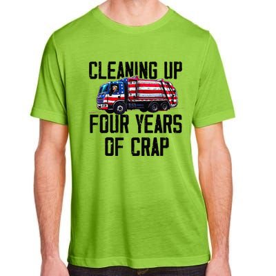 Cleaning Up Four Years Of Crap Funny Trump Garbage Adult ChromaSoft Performance T-Shirt