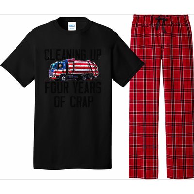 Cleaning Up Four Years Of Crap Funny Trump Garbage Pajama Set