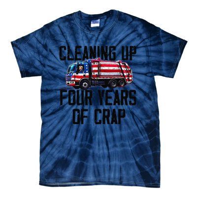 Cleaning Up Four Years Of Crap Funny Trump Garbage Tie-Dye T-Shirt