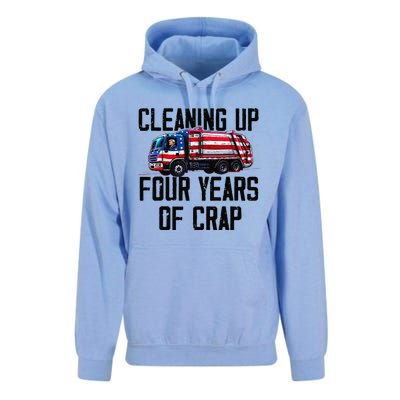 Cleaning Up Four Years Of Crap Funny Trump Garbage Unisex Surf Hoodie