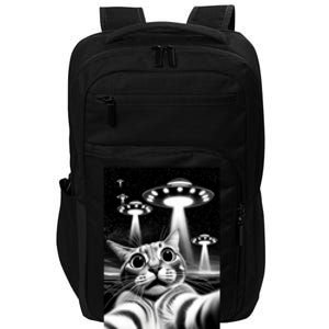 Cat Ufo | Funny Invasion Meme Retro Alien Cat Ufo Selfie Impact Tech Backpack