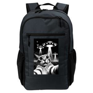 Cat Ufo | Funny Invasion Meme Retro Alien Cat Ufo Selfie Daily Commute Backpack