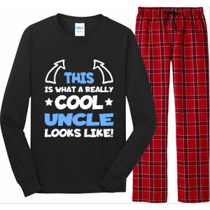 Cool Uncle Future Uncle Unclegifttogiftbe Fun Outfit For Uncles Great Gift Long Sleeve Pajama Set