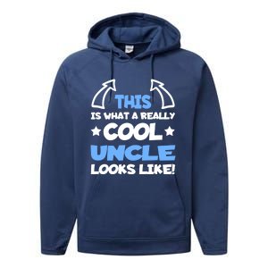 Cool Uncle Future Uncle Unclegifttogiftbe Fun Outfit For Uncles Great Gift Performance Fleece Hoodie