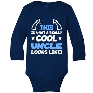 Cool Uncle Future Uncle Unclegifttogiftbe Fun Outfit For Uncles Great Gift Baby Long Sleeve Bodysuit