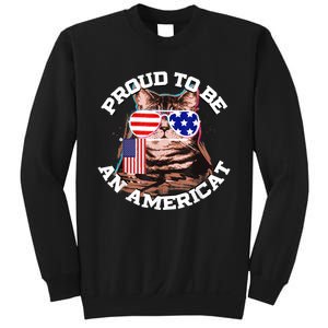 Cat US Flag Sunglasses Proud To Be An Americat Sweatshirt