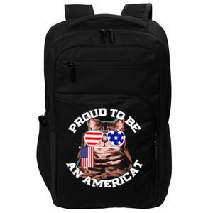 Cat US Flag Sunglasses Proud To Be An Americat Impact Tech Backpack