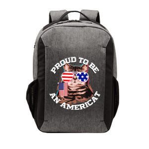 Cat US Flag Sunglasses Proud To Be An Americat Vector Backpack