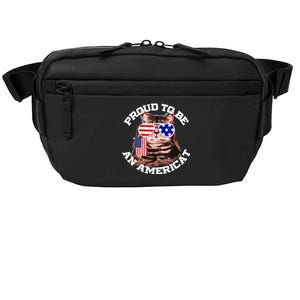 Cat US Flag Sunglasses Proud To Be An Americat Crossbody Pack