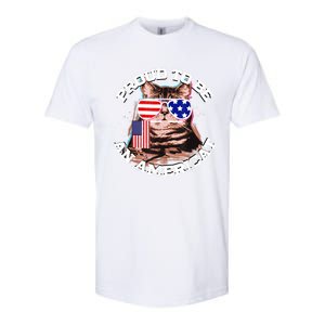 Cat US Flag Sunglasses Proud To Be An Americat Softstyle CVC T-Shirt