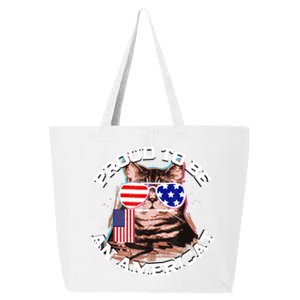 Cat US Flag Sunglasses Proud To Be An Americat 25L Jumbo Tote