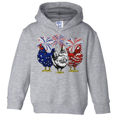 Chicken Usa Flag Patriotic Chicken Lover 4th Of July Toddler Hoodie