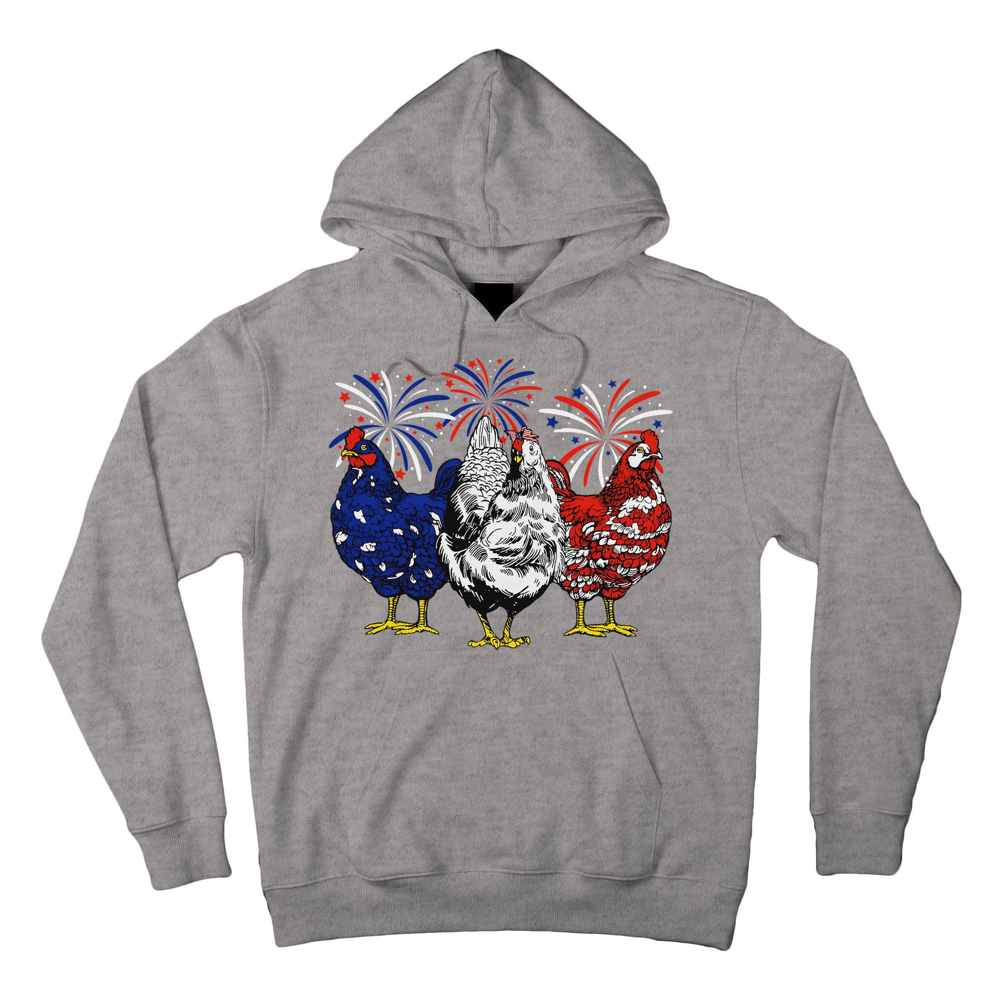 Chicken Usa Flag Patriotic Chicken Lover 4th Of July Tall Hoodie