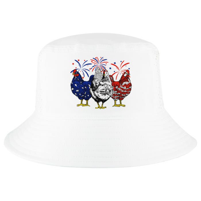 Chicken Usa Flag Patriotic Chicken Lover 4th Of July Cool Comfort Performance Bucket Hat