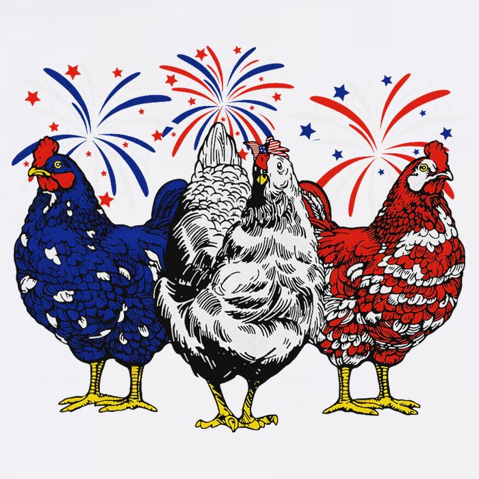 Chicken Usa Flag Patriotic Chicken Lover 4th Of July Cooling Performance Crew T-Shirt