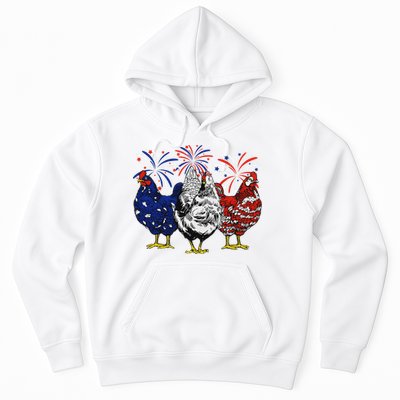 Chicken Usa Flag Patriotic Chicken Lover 4th Of July Hoodie