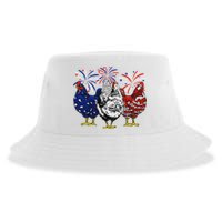 Chicken Usa Flag Patriotic Chicken Lover 4th Of July Sustainable Bucket Hat