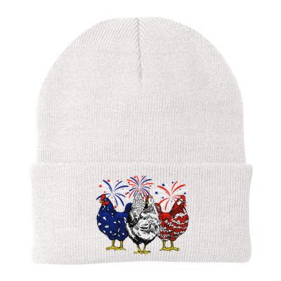 Chicken Usa Flag Patriotic Chicken Lover 4th Of July Beanie